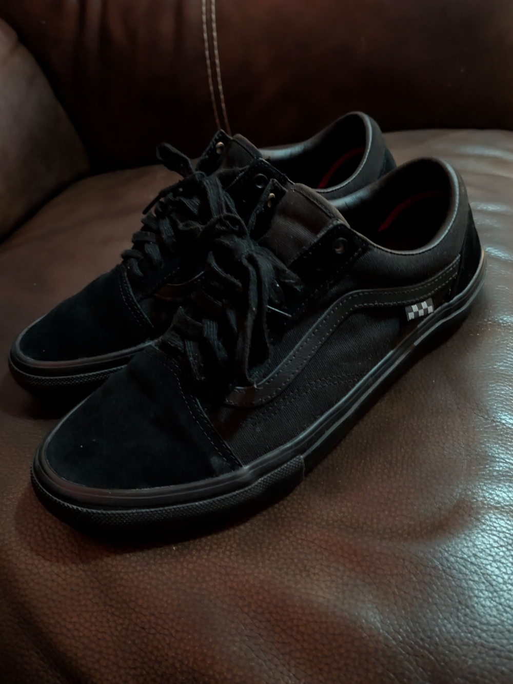 Black Low-Top Skate Sneakers - Vans